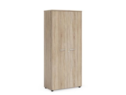 Policová skriňa BASIC, so zámkom, 80x40x182,1cm, dub dub Sonoma