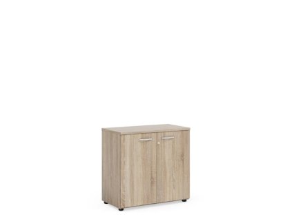 Policová skriňa BASIC, so zámkom, 80x40x76,5cm, dub Sonoma