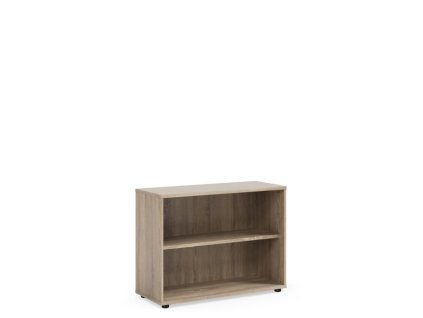 Policová skriňa BASIC, otvorená, 100x40x75,3cm, dub Sonoma