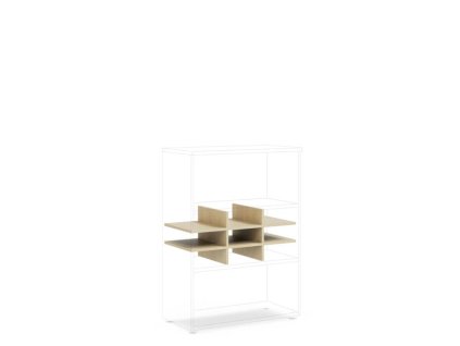 Priehradka do niky BASIC, otvorená, 76,7x37,8x32,9cm, breza