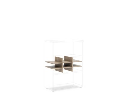 Priehradka do niky BASIC, otvorená, 76,7x37,8x32,9cm, dub Sonoma