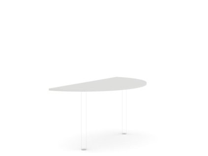 Doplnkový stôl bez nohy BASIC, 160x2,2x80cm, biela