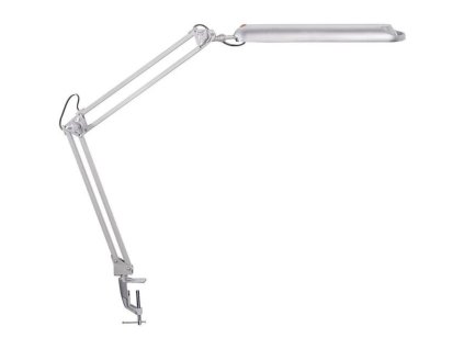 Lampa stolná LED MAUL Atlantic so svorkou strieborná