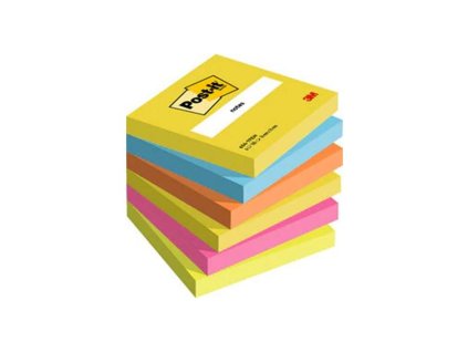 Samolepiaci bloček Post-it ENERGETIC 76x76mm, 6x100 lístkov