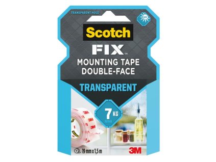 Montážna páska do interiéru, transparentná, 19 mm x 1,5 m