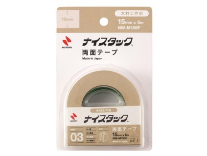 Lepiaca páska obojstranná NICHIBAN 15mm x 5m na drevo z netkanej textílie