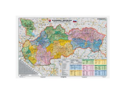 Mapa Slovensko-Kraje a územné obvody