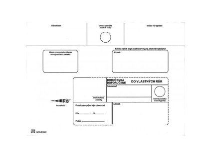 Poštové obálky C5 doručenka do VR bez OD,100 ks