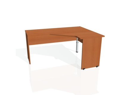 Pracovný stôl Gate, ergo, ľavý, 160x75,5x120 cm, čerešňa/čerešňa