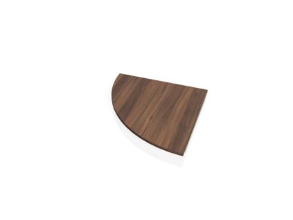 Doplnkový stôl Gate, ľavý, 80x80 cm, orech