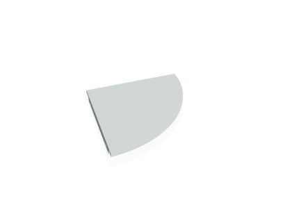 Doplnkový stôl Gate, pravý, 80x80 cm, sivá