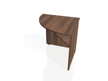 Doplnkový stôl Gate, ľavý, 80x75,5x80 cm, orech/orech