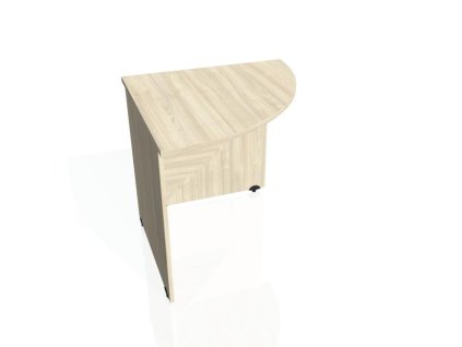 Doplnkový stôl Gate, pravý, 80x75,5x80 cm, agát/agát