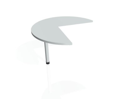 Doplnkový stôl Gate, ľavý, 100x75,5 cm, sivá/kov