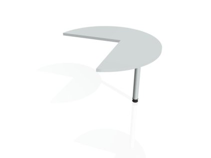 Doplnkový stôl Gate, pravý, 100x75,5 cm, sivá/kov