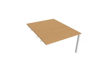 Pracovný stôl Uni k pozdĺ. reťazeniu, 120x75,5x160 cm, buk/biela