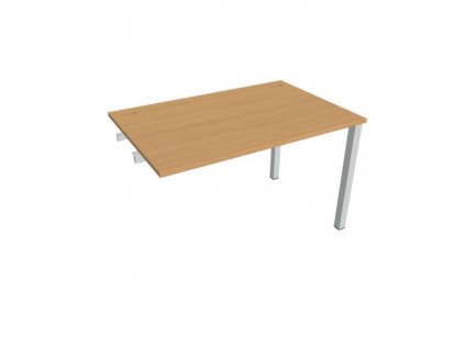 Pracovný stôl Uni k pozdĺ. reťazeniu, 120x75,5x80 cm, buk/sivá