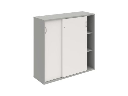 Policová skriňa Strong, 120x115,2x40 cm, sivá/biela