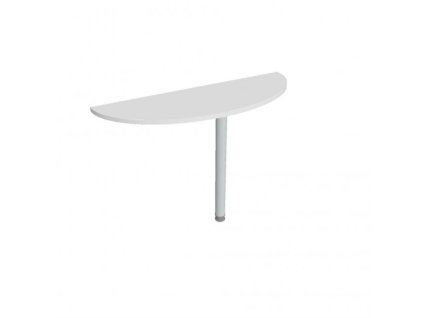 Doplnkový stôl Gate, 120x75,5x40 cm, biely/kov