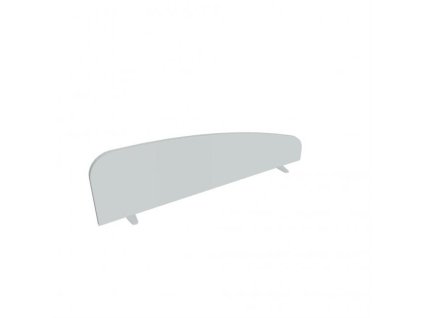 Paraván Hobis na plochu stola, oblý, 140 cm, sivá