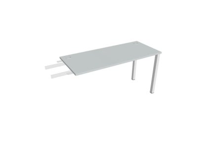 Pracovný stôl Uni, reťaziaci, 140x75,5x60 cm, sivá/biela