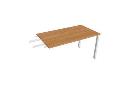 Pracovný stôl Uni, reťaziaci, 140x75,5x80 cm, jelša/biela