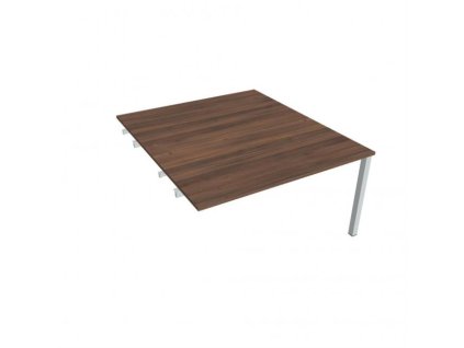 Pracovný stôl Uni k pozdĺ. reťazeniu, 140x75,5x160 cm, orech/sivá