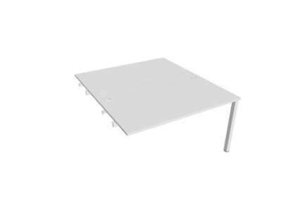 Pracovný stôl Uni k pozdĺ. reťazeniu, 140x75,5x160 cm, biela/biela