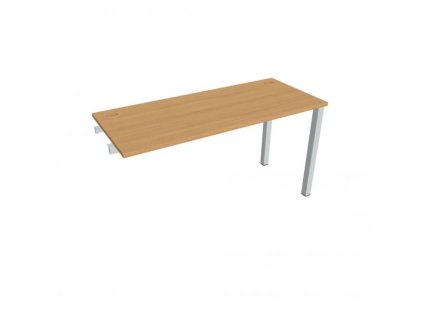 Pracovný stôl Uni k pozdĺ. reťazeniu, 140x75,5x60 cm, buk/sivá