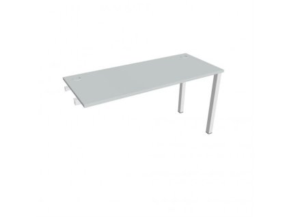 Pracovný stôl Uni k pozdĺ. reťazeniu, 140x75,5x60 cm, sivá/biela