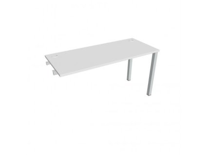 Pracovný stôl Uni k pozdĺ. reťazeniu, 140x75,5x60 cm, biela/sivá