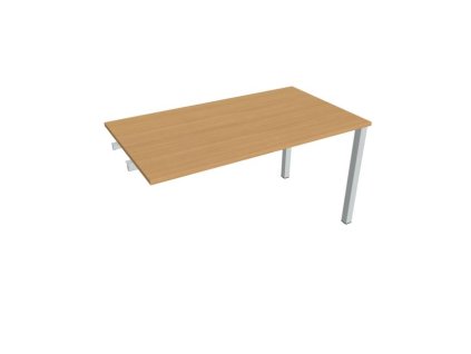 Rokovací stôl Uni k pozdĺ. reťazeniu, 140x75,5x80 cm, buk/sivá