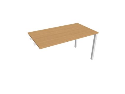 Rokovací stôl Uni k pozdĺ. reťazeniu, 140x75,5x80 cm, buk/biela