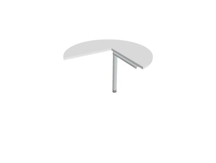 Doplnkový stôl Cross, 100,0x75,5x(60x60) cm, biela/kov