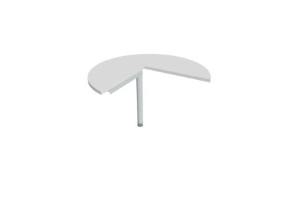 Doplnkový stôl Cross, 100,0x75,5x(60x60) cm, biela/kov