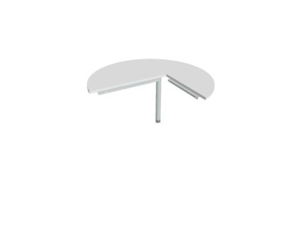 Doplnkový stôl Cross, 120x75,5x(80x60) cm, biela/kov