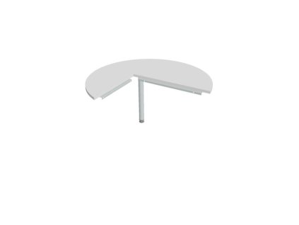 Doplnkový stôl Cross, 120x75,5x(60x80) cm, biela/kov