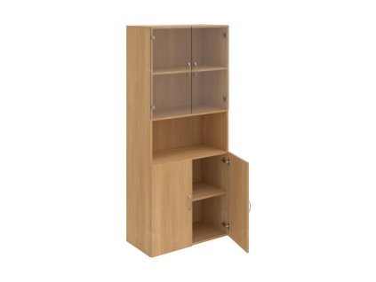 Policová skriňa Drive, 80x185x42 cm, dub/dub