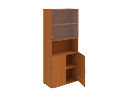 Policová skriňa Drive, 80x185x42 cm, čerešňa/ čerešňa