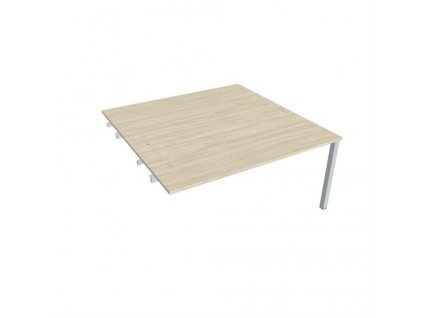 Pracovný stôl Uni k pozdĺ. reťazeniu, 160x75,5x160 cm, agát/sivá