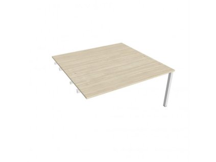 Pracovný stôl Uni k pozdĺ. reťazeniu, 160x75,5x160 cm, agát/biela