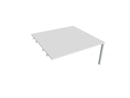 Pracovný stôl Uni k pozdĺ. reťazeniu, 160x75,5x160 cm, biela/sivá