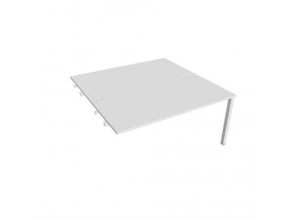 Pracovný stôl Uni k pozdĺ. reťazeniu, 160x75,5x160 cm, biela/biela