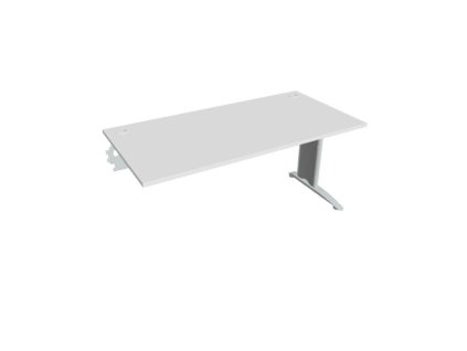 Pracovný stôl Flex, 160x75,5x80 cm, biely/kov