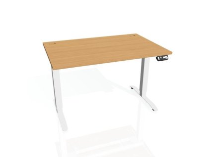 Pracovný stôl Motion, PO, 2S, 120x70,5-120,5x80 cm, buk/biela