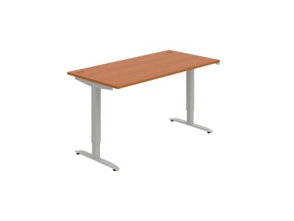 Pracovný stôl Motion, ZO, 2S, 160x70,5-120,5x80 cm, čerešňa/sivá