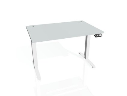 Pracovný stôl Motion, PO, 2S, 160x70,5-120,5x80 cm, sivá/biela