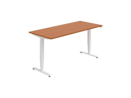 Pracovný stôl RUN, ZO, 3S, 180x64,5-130,5x80 cm, čerešňa/biela