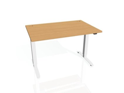 Pracovný stôl Motion, ZO, 2S, 180x70,5-120,5x80 cm, buk/biela