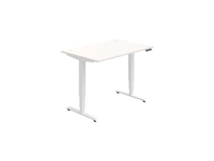 Pracovný stôl RUN, PO, 3S, 120x64,5-130,5x80 cm, biela/biela